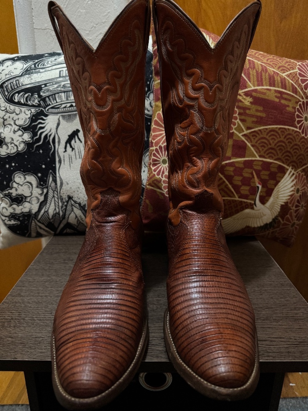 Justin 9088 Exotic Lizard Western Cowboy Boot 10.5D